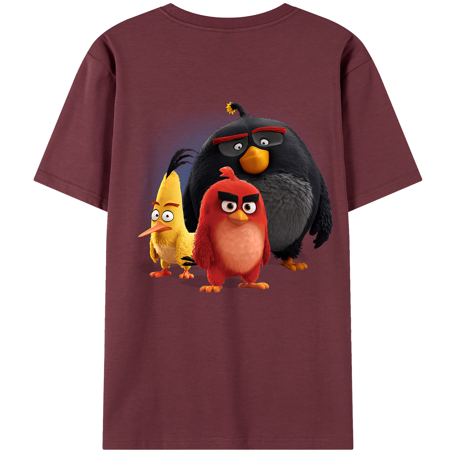 （画像用） Angry Birds アングリーバード 綿100％半袖Tシャツ（背面プリント）